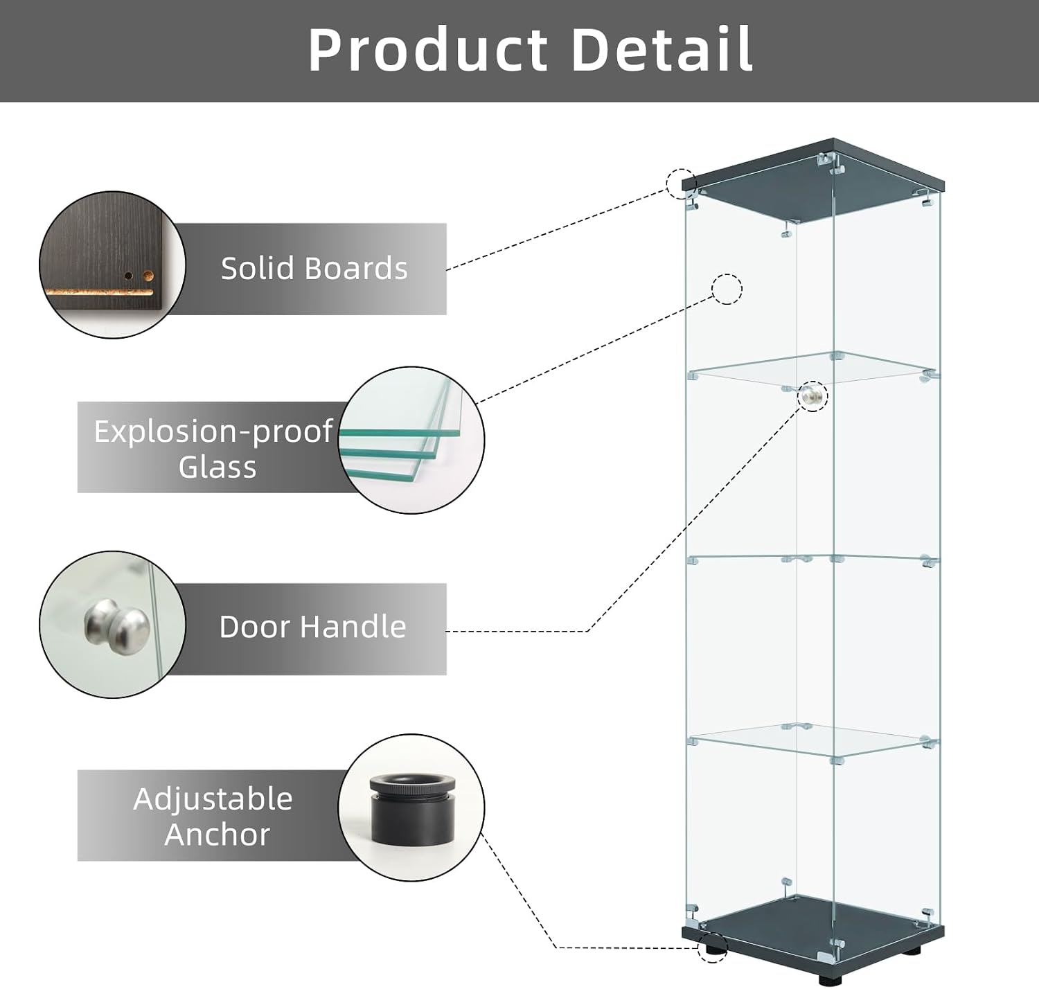 Glass Display Cabinet With Loc - Collectible & Vintage Dolls For Halloween recension och pris