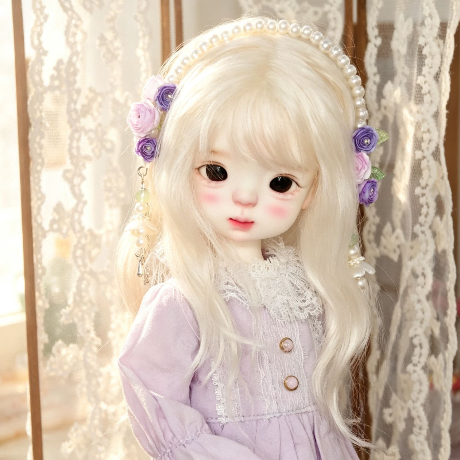 Hand Made Pearl Flower Doll He - Vintage Collectible Accessories recension och pris